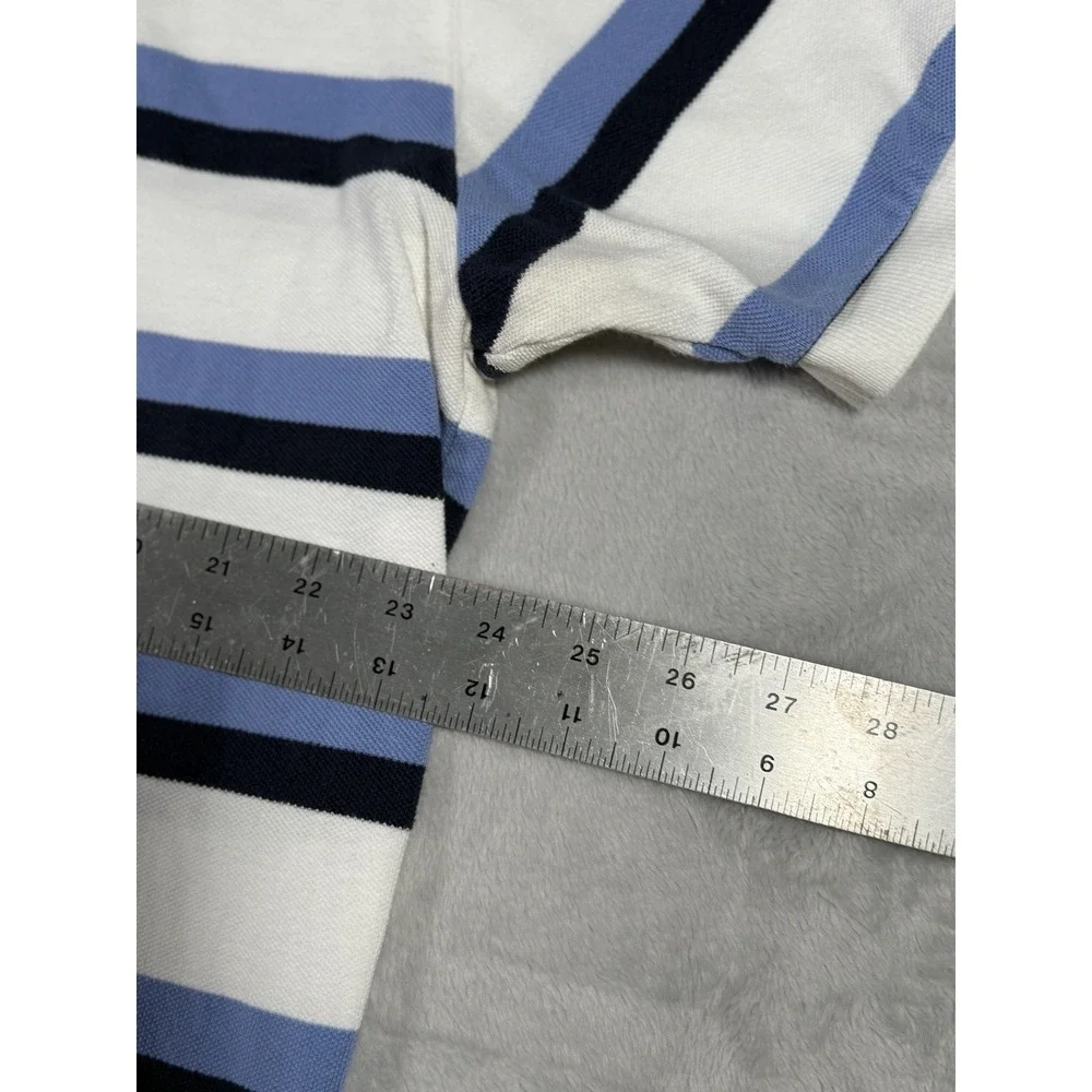 CLASSIC‎ POLO RALPH LAUREN STRIPED POLO SHIRT WHITE BLUE MENS XL